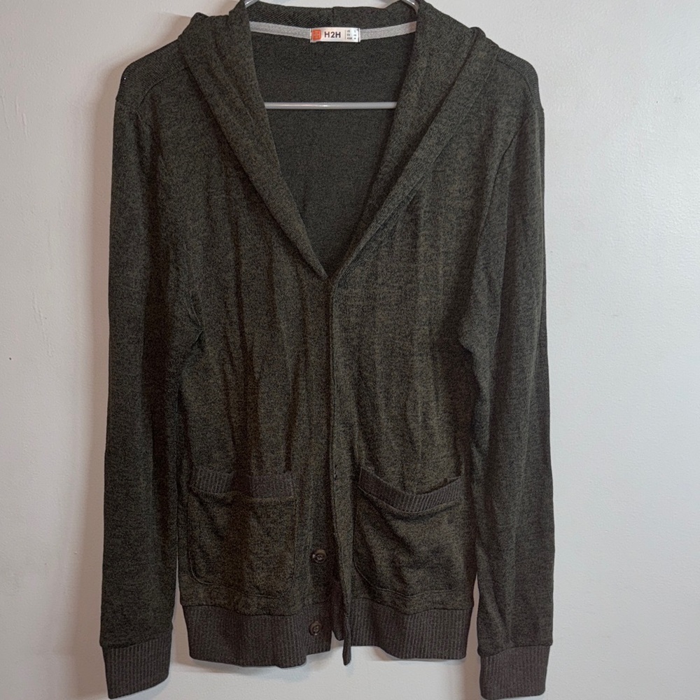 H&M Men's Dark Gray Cardigan